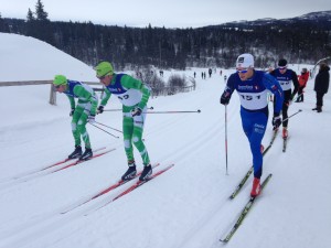 Brødrene Aukland på glatte ski,Brandsdal med festesmørning